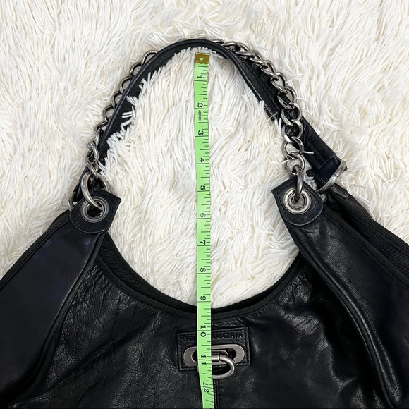 BCBGMaxAzria Large Black Leather Hobo Bag - Picture 9 of 12